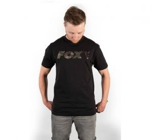 Fox Tričko Black Camo Print